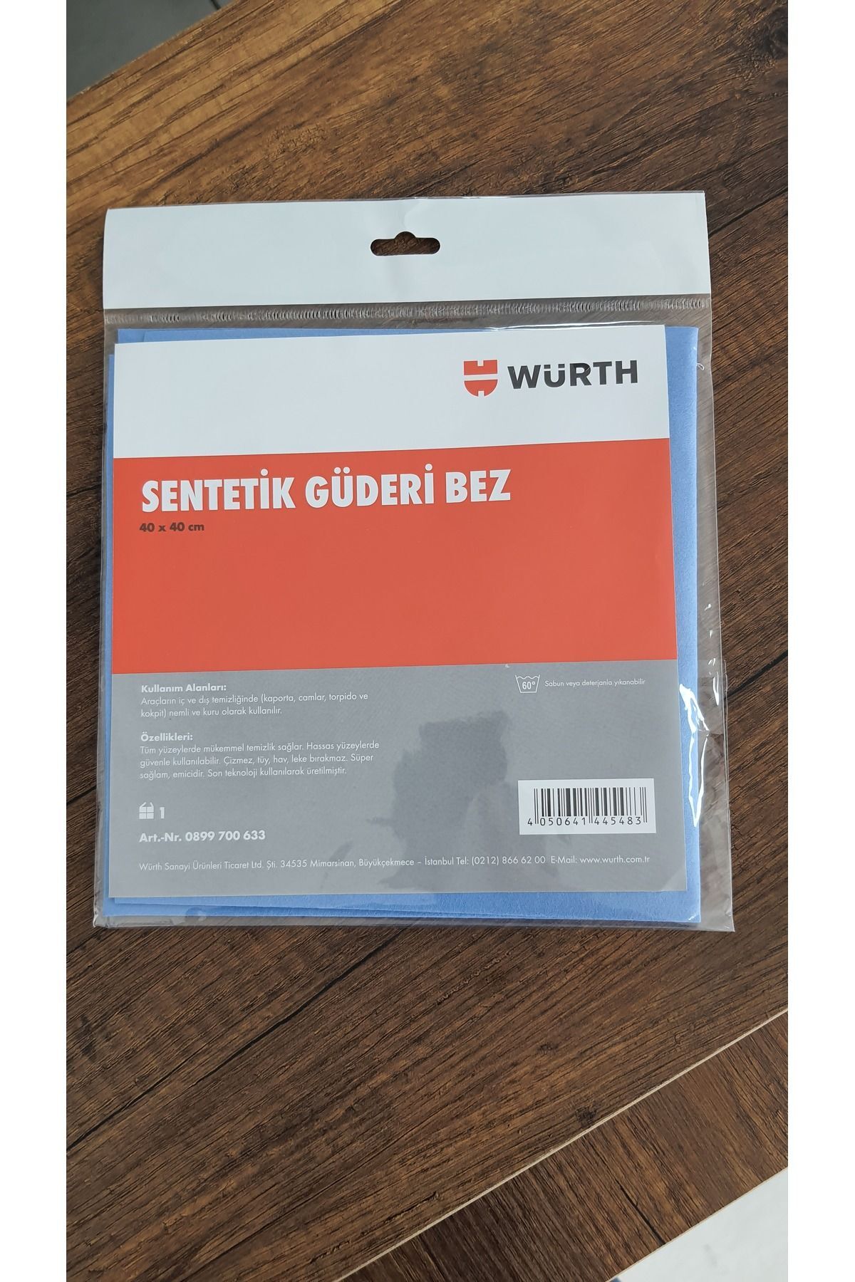 40x40 170 gr Sentetik Güderi Mavi Bez