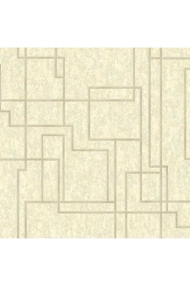 /OCTAGON 1202-2 KREM GEOMETRİK DESEN DUVAR KAĞIDI