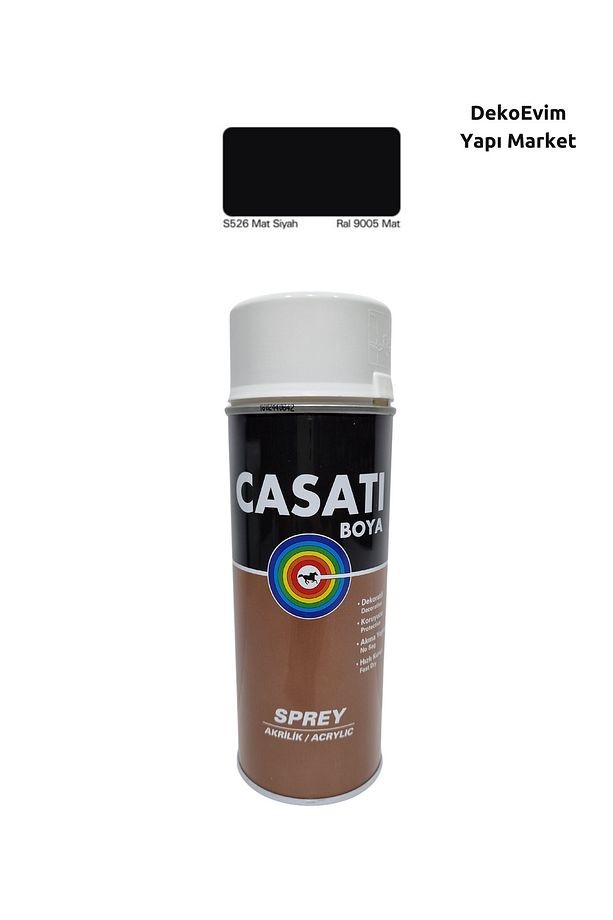 Sprey Boya S526 Mat Siyah 400 Ml.