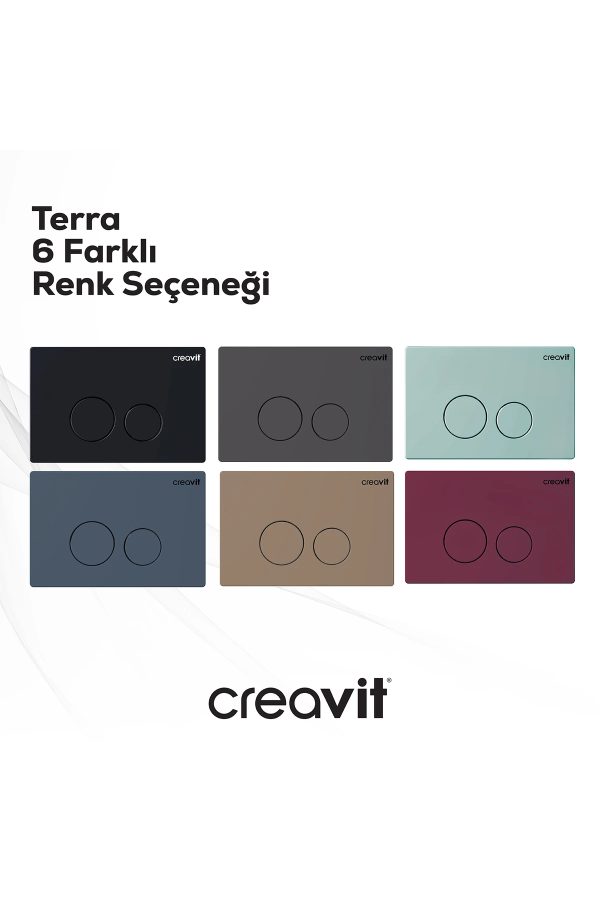 Terra Parlak Krom Kaplama Askı Rezervuar Kumanda Paneli