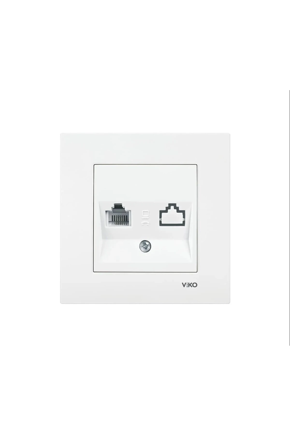 KARRE TELEFON PRİZİ 1XRJ12 BEYAZ (ÇERÇEVE DAHİL)