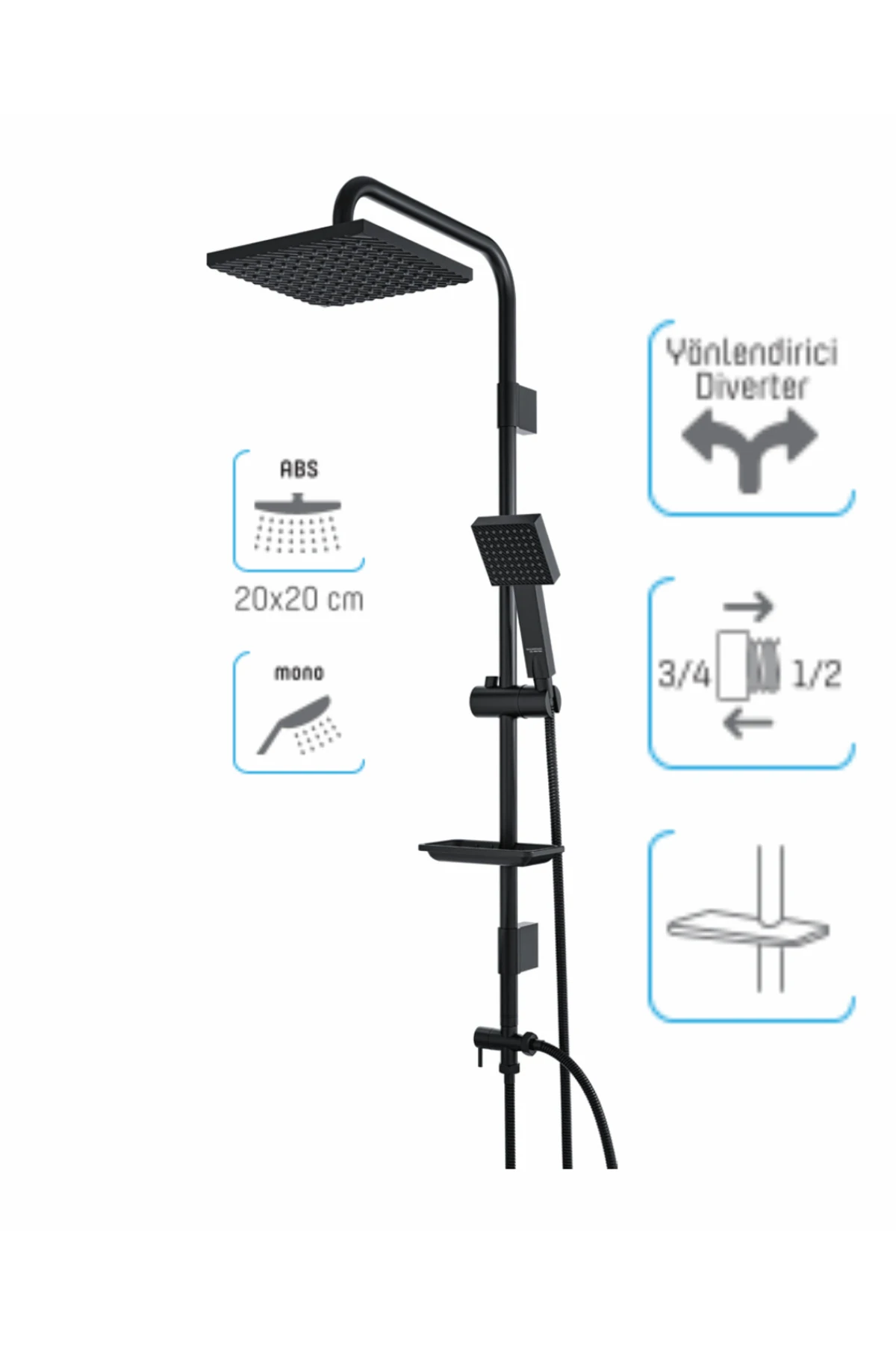 FRAME FULL SİYAH ROBOT DUŞ SETİ (TEPE DUŞ)