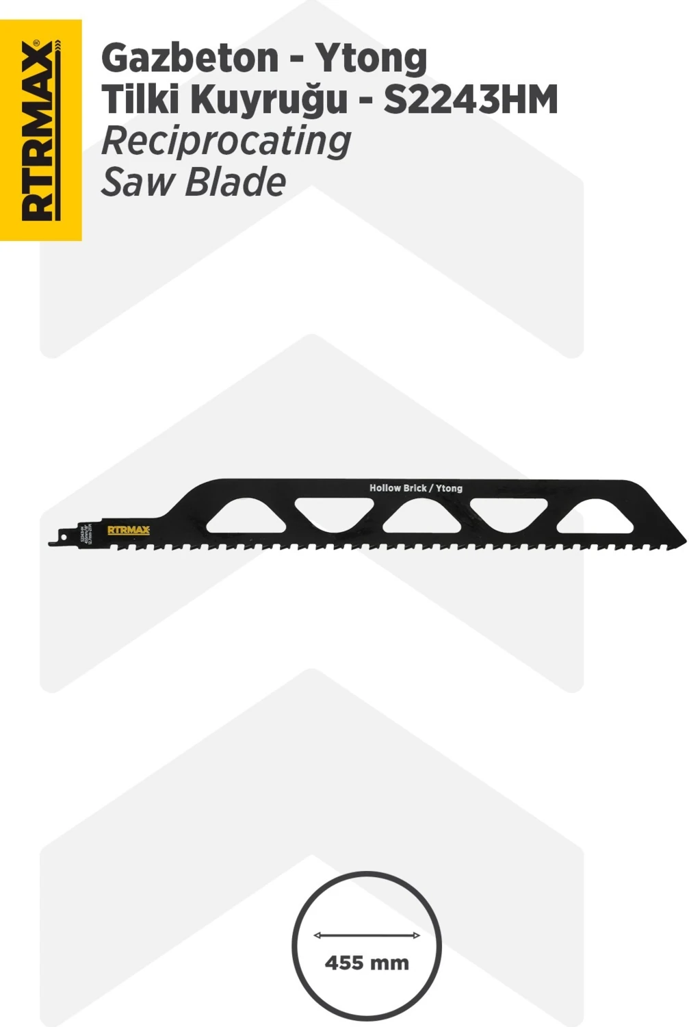 RH17675 Gazbeton - Ytong Tilki Kuyruğu - S2243HM Model 455 mm