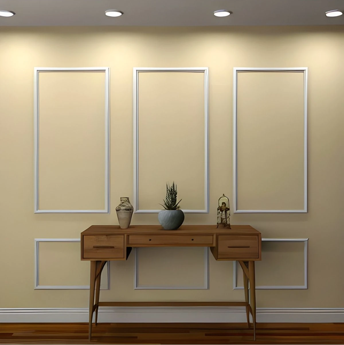 Dekoratif Boyanabilir Poliüretan Duvar Çıtası - 6' Lı Hazır Kesim Çerçeve Seti-Duvar Süsü