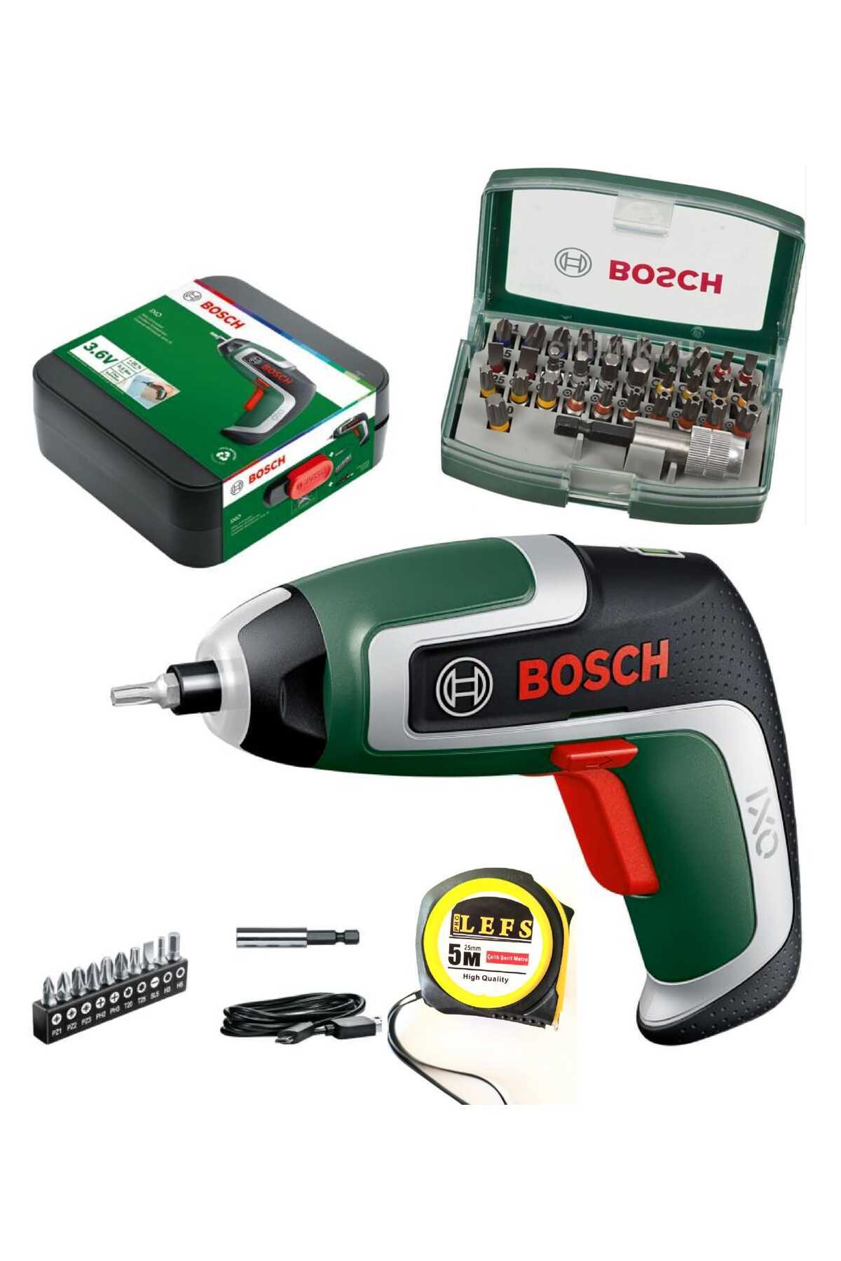 BOSCH IXO 7 Mini Akülü Vidalama , 32 Parça Vidalama Seti ve Metre