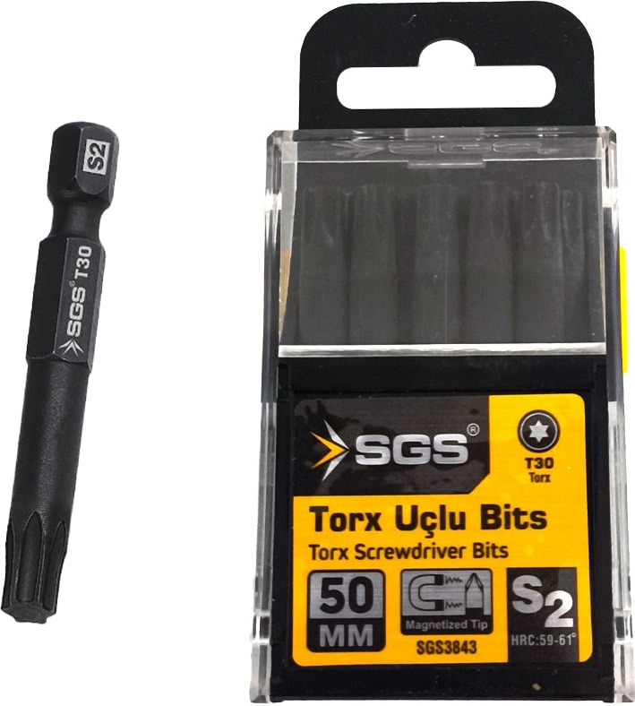 SGS 3843 Torx Bits Uç T30 x 50MM 10’lu Paket