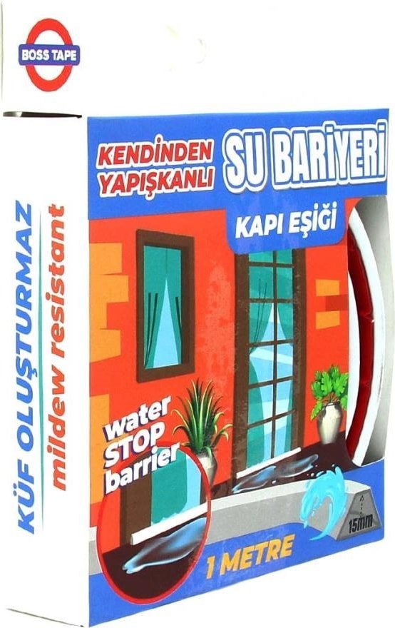 OZKUVVET Kendinden Yapışkanlı Su Kesici Bariyer Duş, Kapı Eşiği, Mutfak Tezgahı 1mt