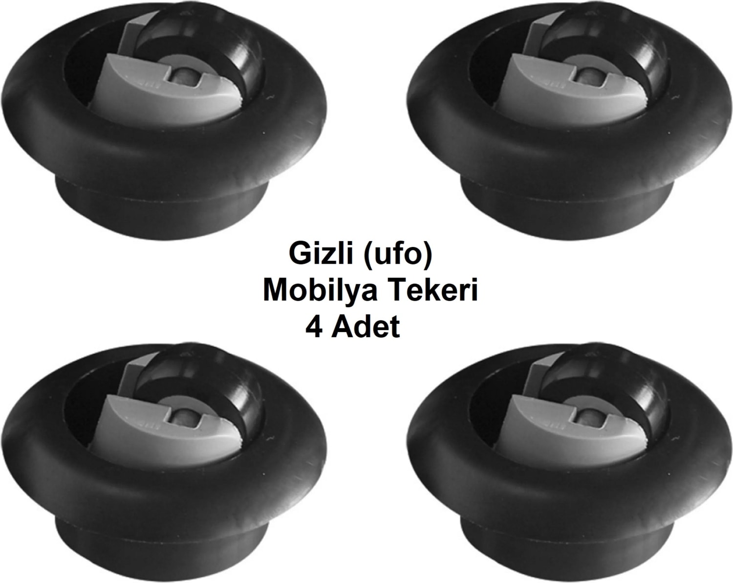 Gizli (Ufo) Mobilya Tekeri (4 Adet)