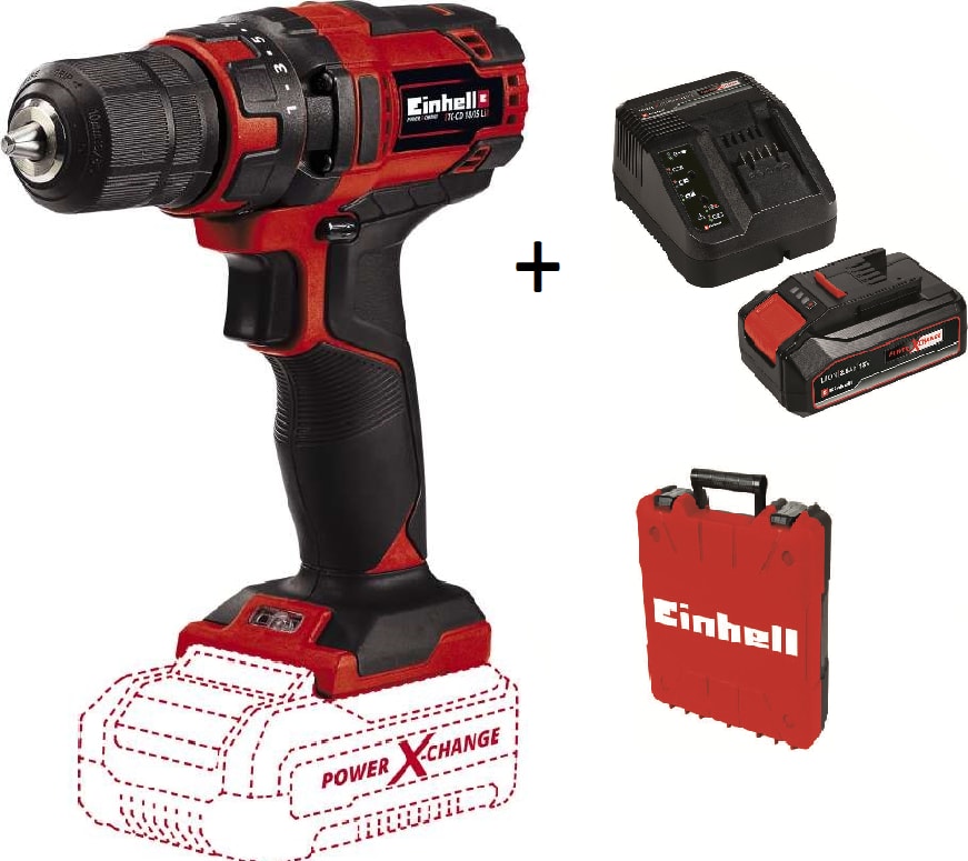 EİNHELL Tc-Cd 18/35 Li (1x2.5 Ah Starter Kit) Akülü Matkap Çantalı