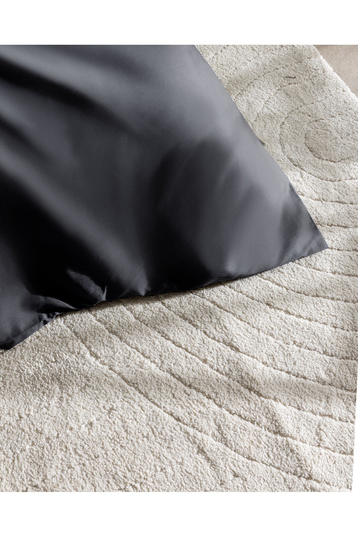 Vachel King Size %100 Pamuk Baskılı Saten Nevresim Takımı - Antrasit