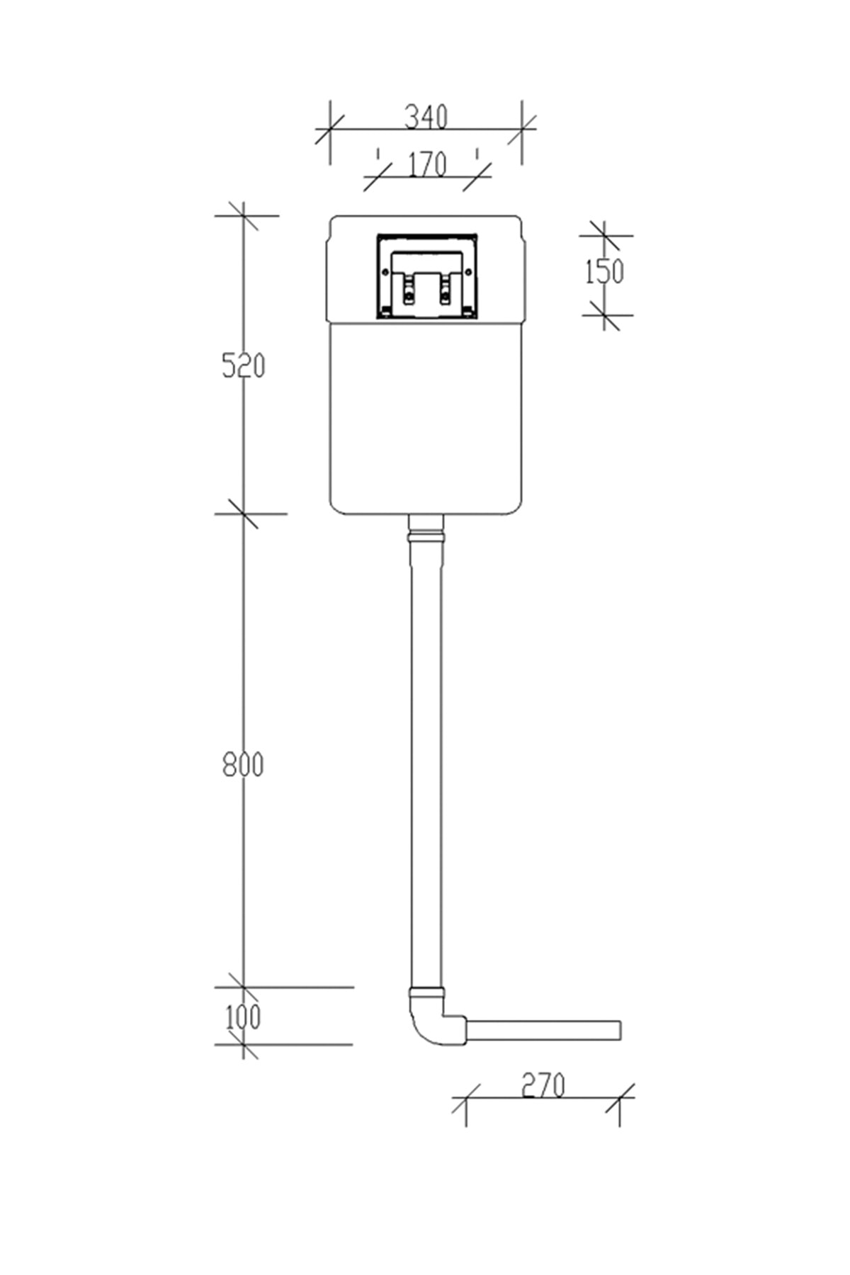 Verso 1100 Hela Taşı Uyumlu Gömme Rezervuar