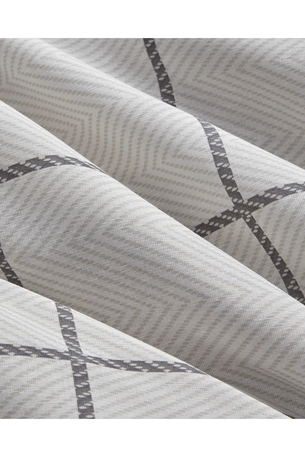 Plaid Wave Kolay Ütülenir Çift Kişilik Nevresim Takımı 200x220 cm Gri