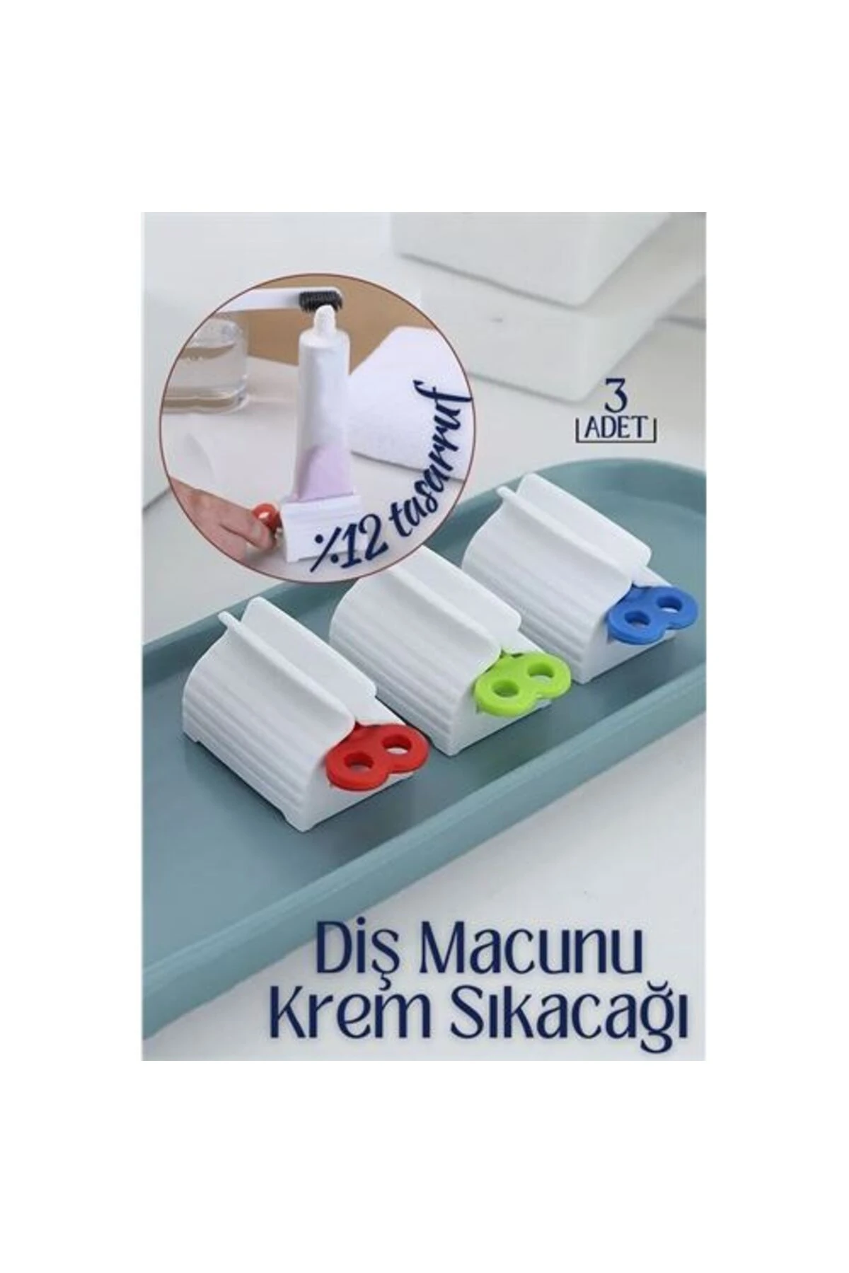 ModaCar Diş Macunu Krem Sıkacağı 3 lü Set Tuppo Design