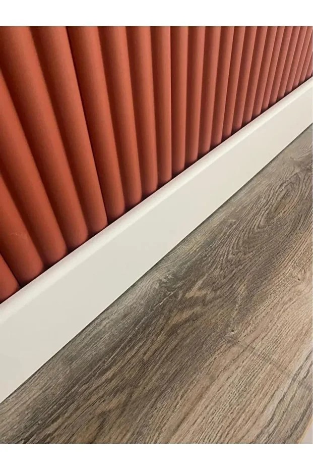 10cmx240cm Beyaz İCON PVC Çıta Parke Süpürgelik Kenar Çıtalama Dekoratif Ev Süpürgelik 1 Boy 240cm