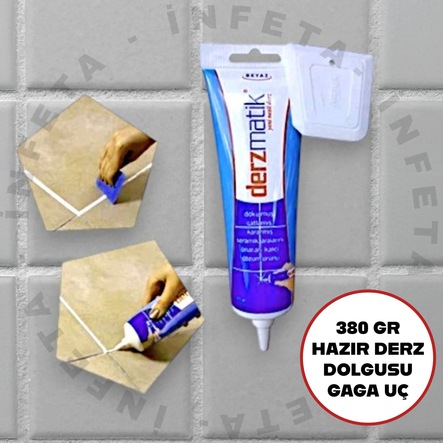 Hazır Derz Dolgusu Gaga Uçlu 380 gr Beyaz Derz Dolgusu