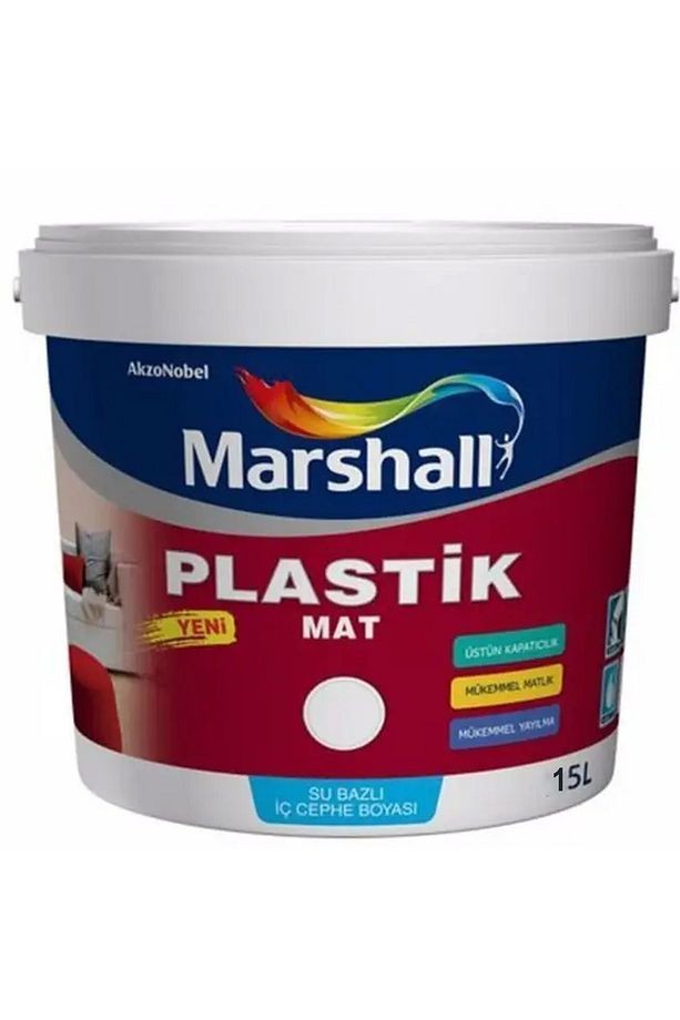 Plastik Mat Iç Cephe Boyası Kiremit Taşı 15 Lt (20 KG)