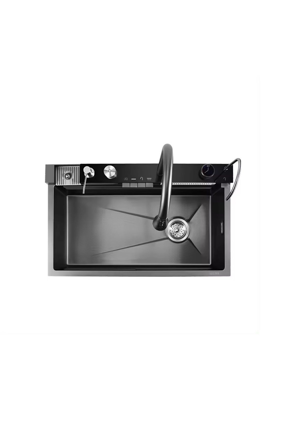 Dijital Göstergeli Piyano Tuşlu Çok Fonksiyonlu Fonksiyonel Şelale Akıllı Evye Batarya Seti