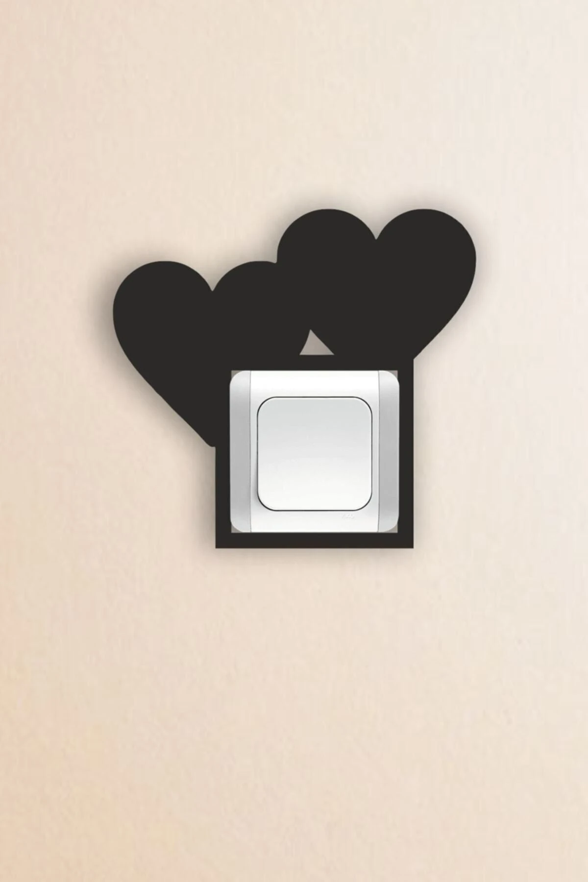 Kalpler Temalı Ahşap Priz-anahtar Çerçevesi (Hediyeli) Modern TR