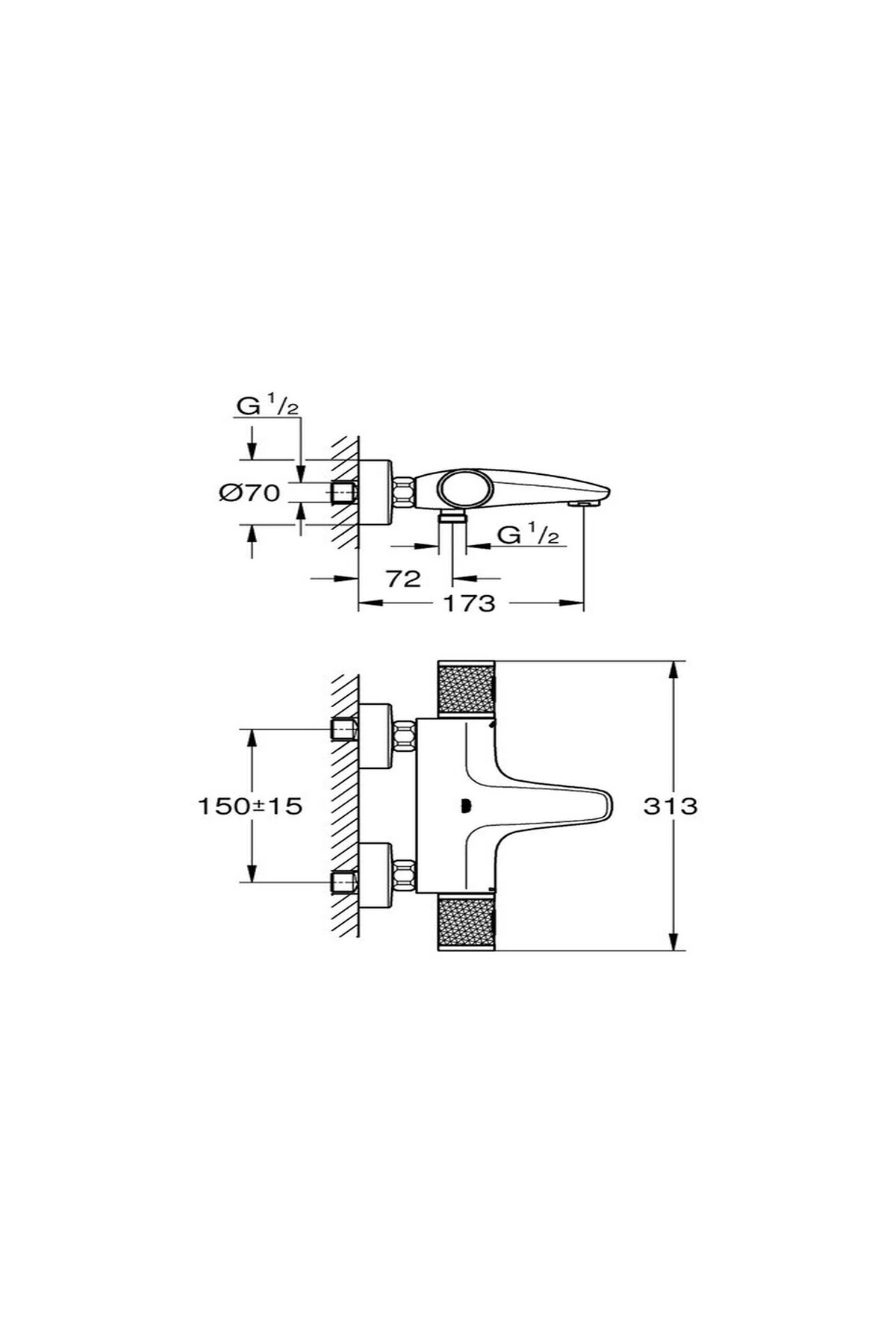 Grohtherm 1000 Performance Termostatik Banyo Bataryası 34779000