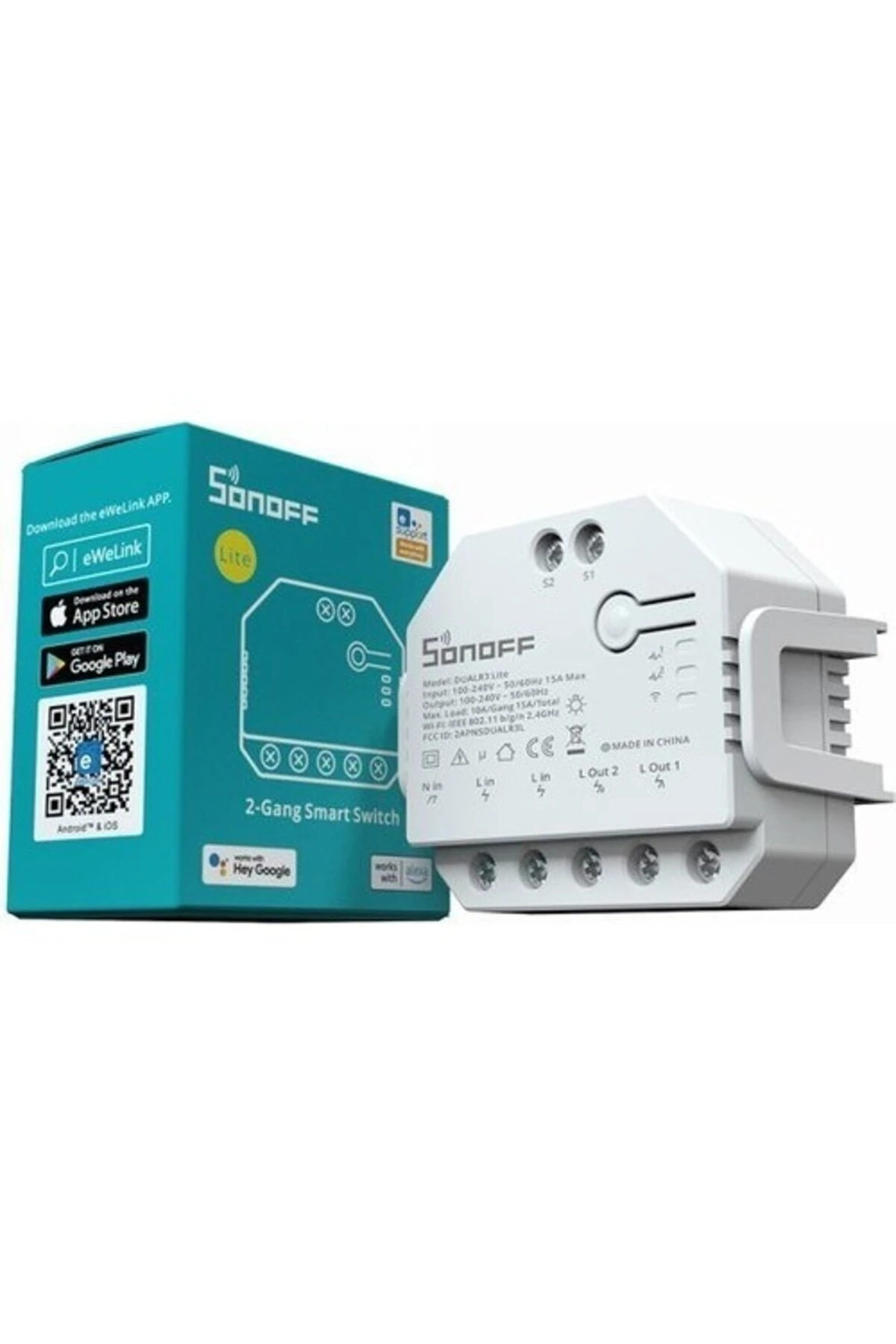 DualR3 Lite Çift Röle İki Yönlü Akıllı Anahtar 15887