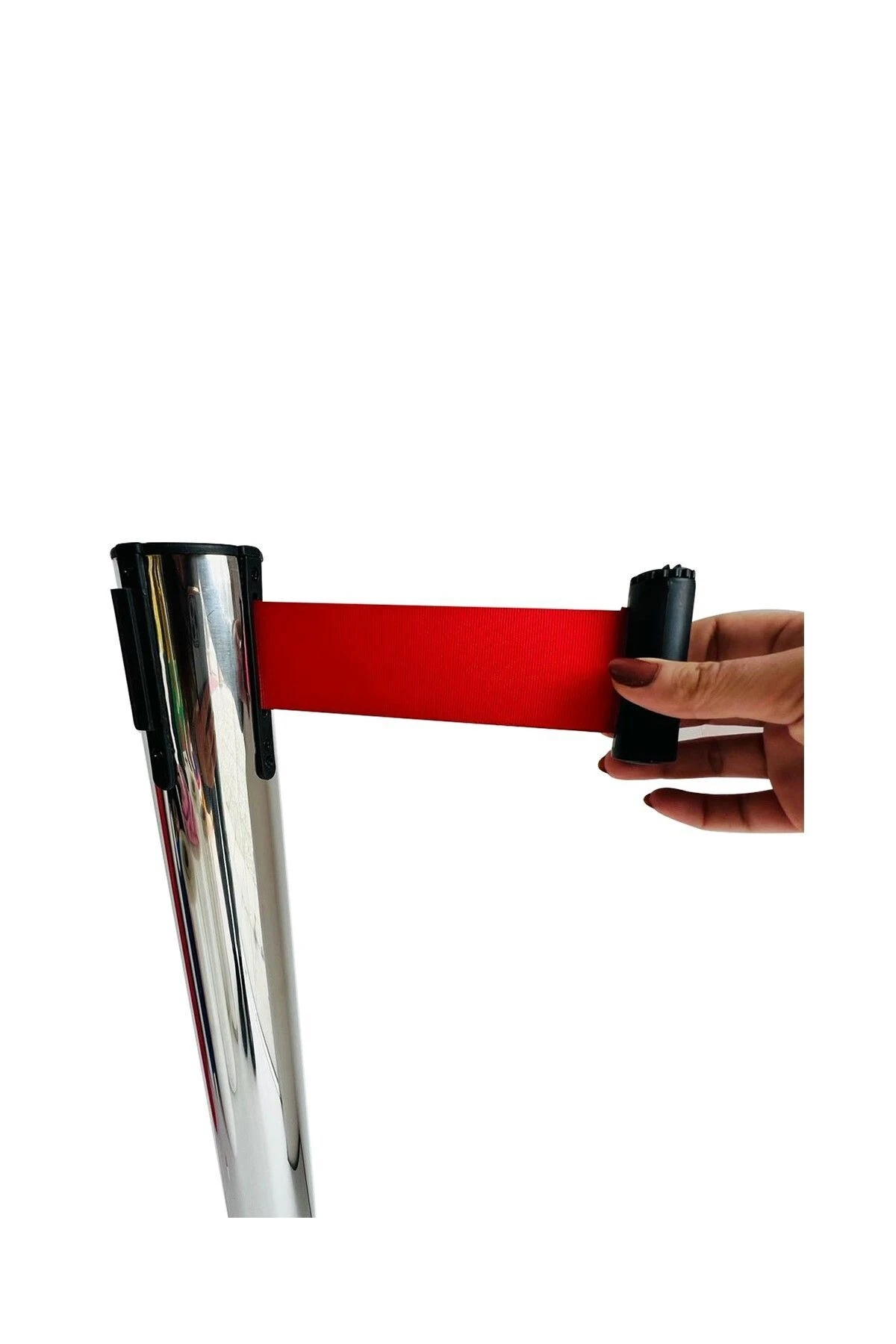 Krom Şerit Bariyer Yönlendirme Bariyeri Ayaklı Şerit Bariyer Güvenlik Bariyeri Ayaklı Bariyer