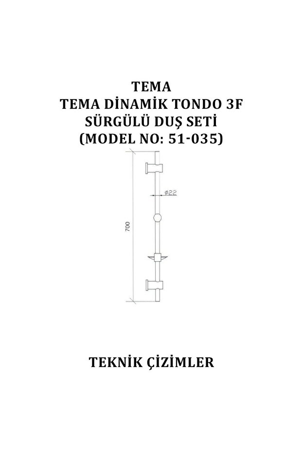Dinamic Tondo Sürgülü Duş Seti (MODEL NO: 51035)