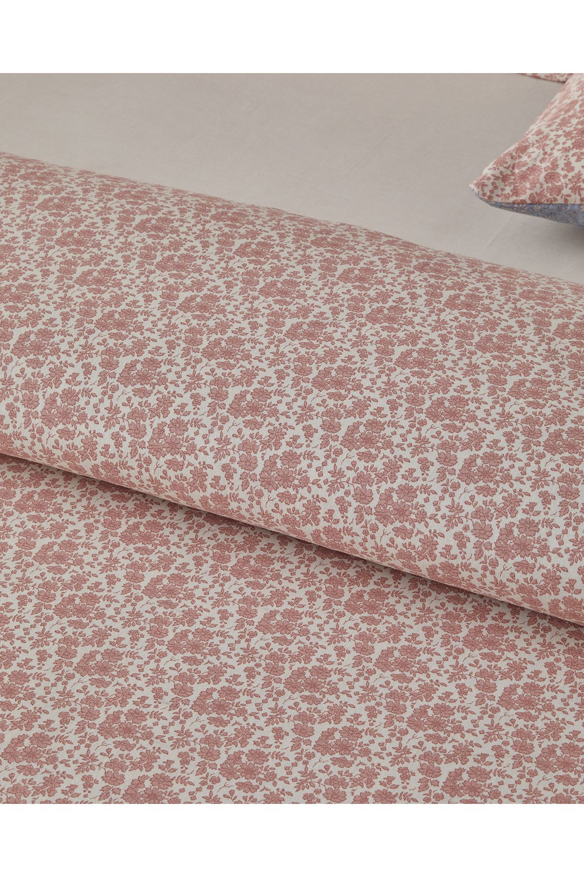 Floral Breeze Kolay Ütülenir Çift Kişilik Nevresim Takımı 200x220 cm Pembe - Mavi