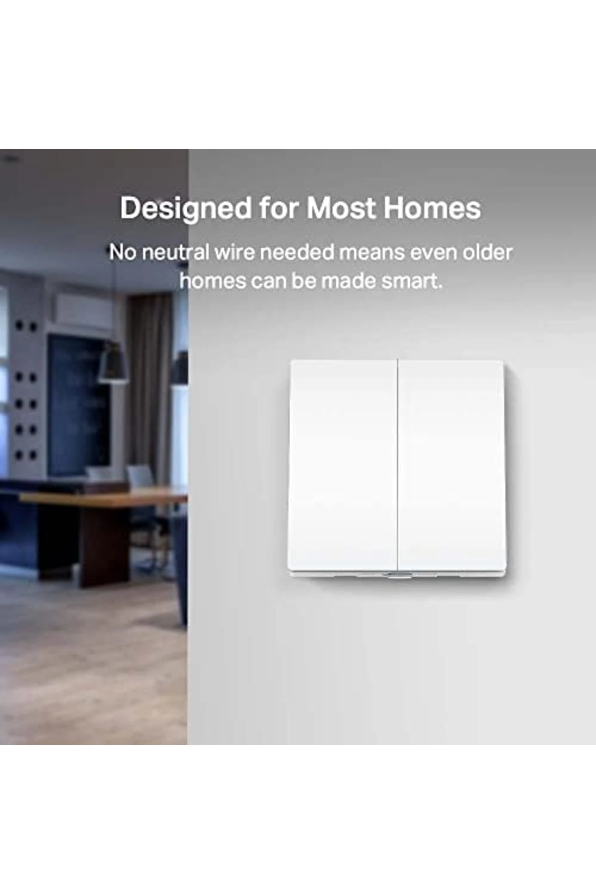 Tapo S220, Akıllı Işık Anahtarı, Uzaktan Kumanda, Aletsiz Pil Değiştirme, Nötr Gerekmez, Tüm ampulle