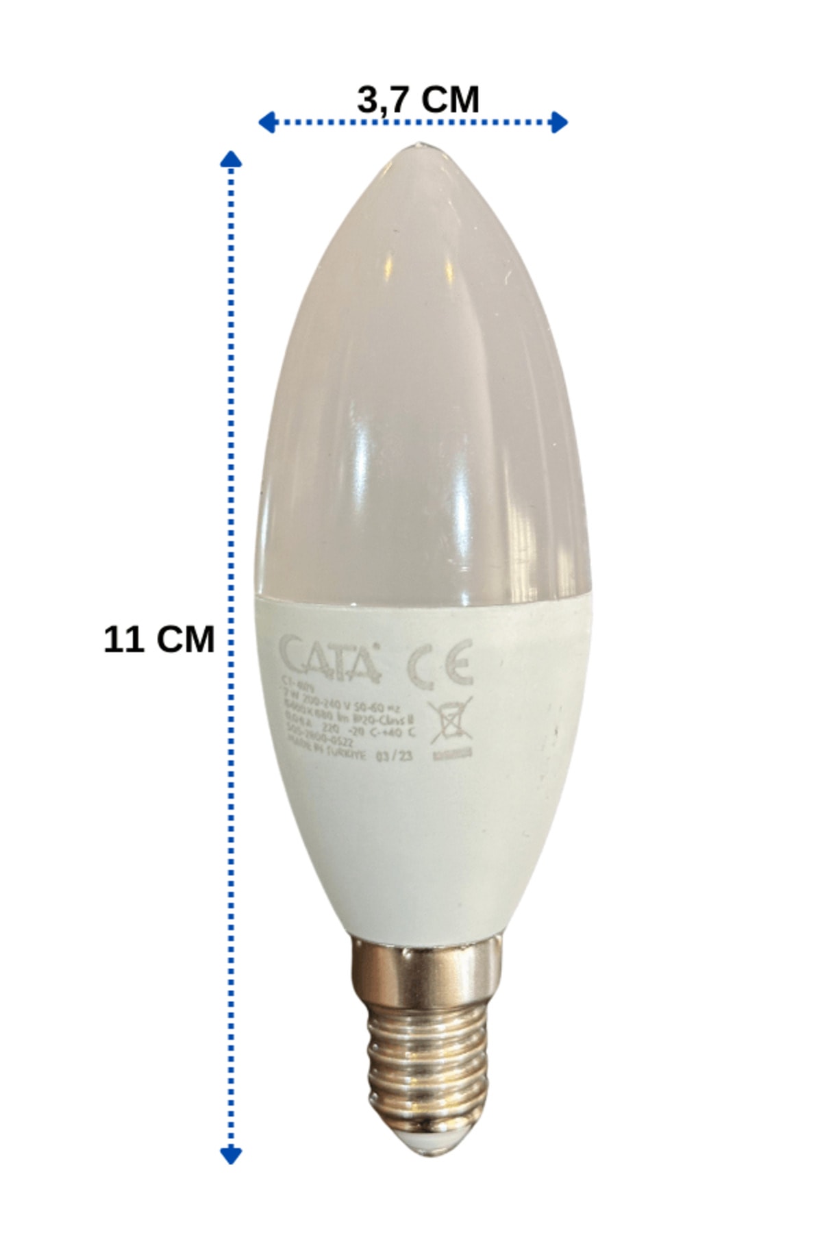 CT-4079 7W 6400K (Beyaz Işık) E14 Duylu Led Buji Ampul (10 Adet)