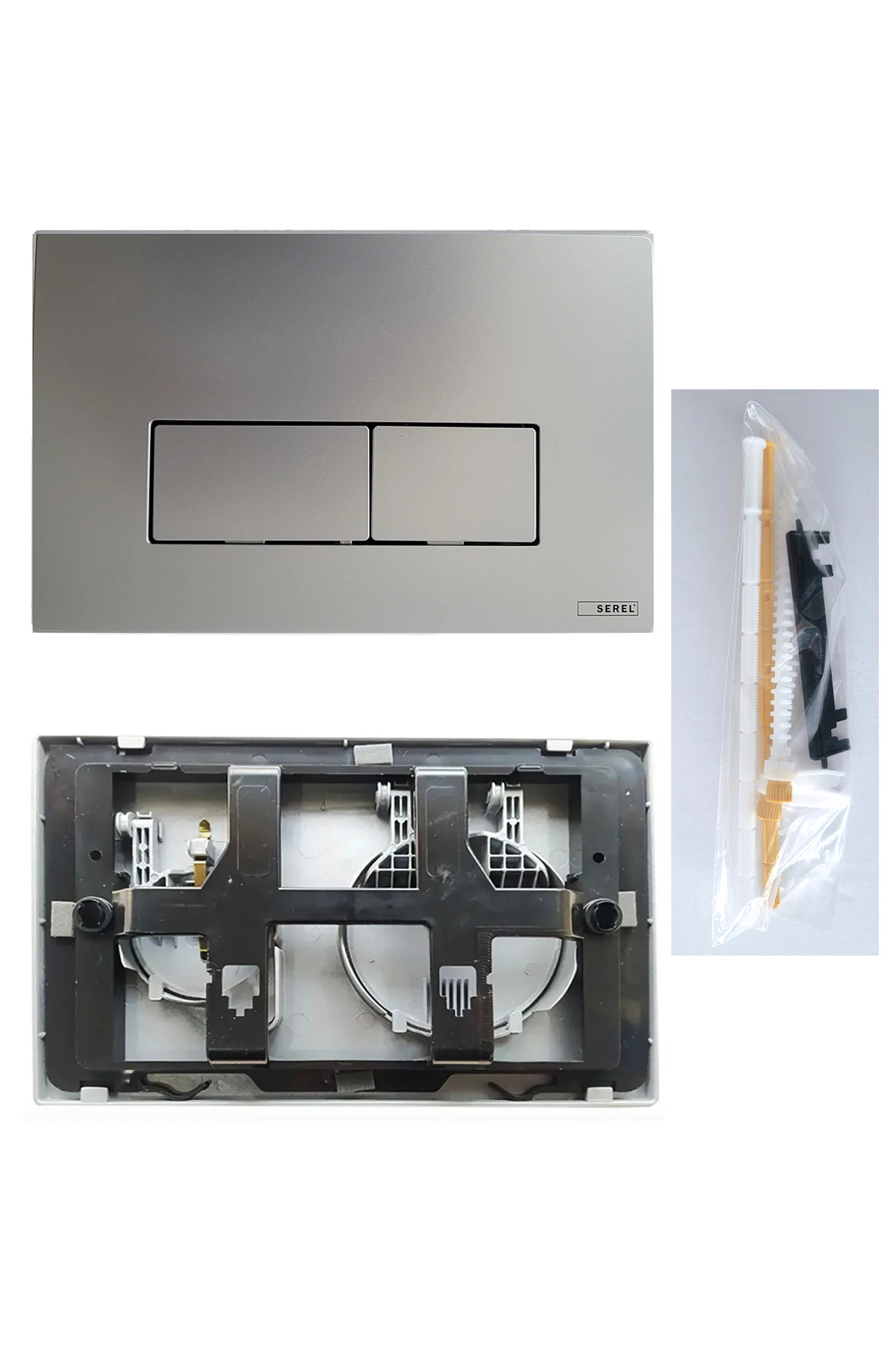 Serel Gömme Rezervuar Paneli Dik Dörtgen Formunda Parmak Izi Bırakmayan P580180 ECA Güvencesiyle