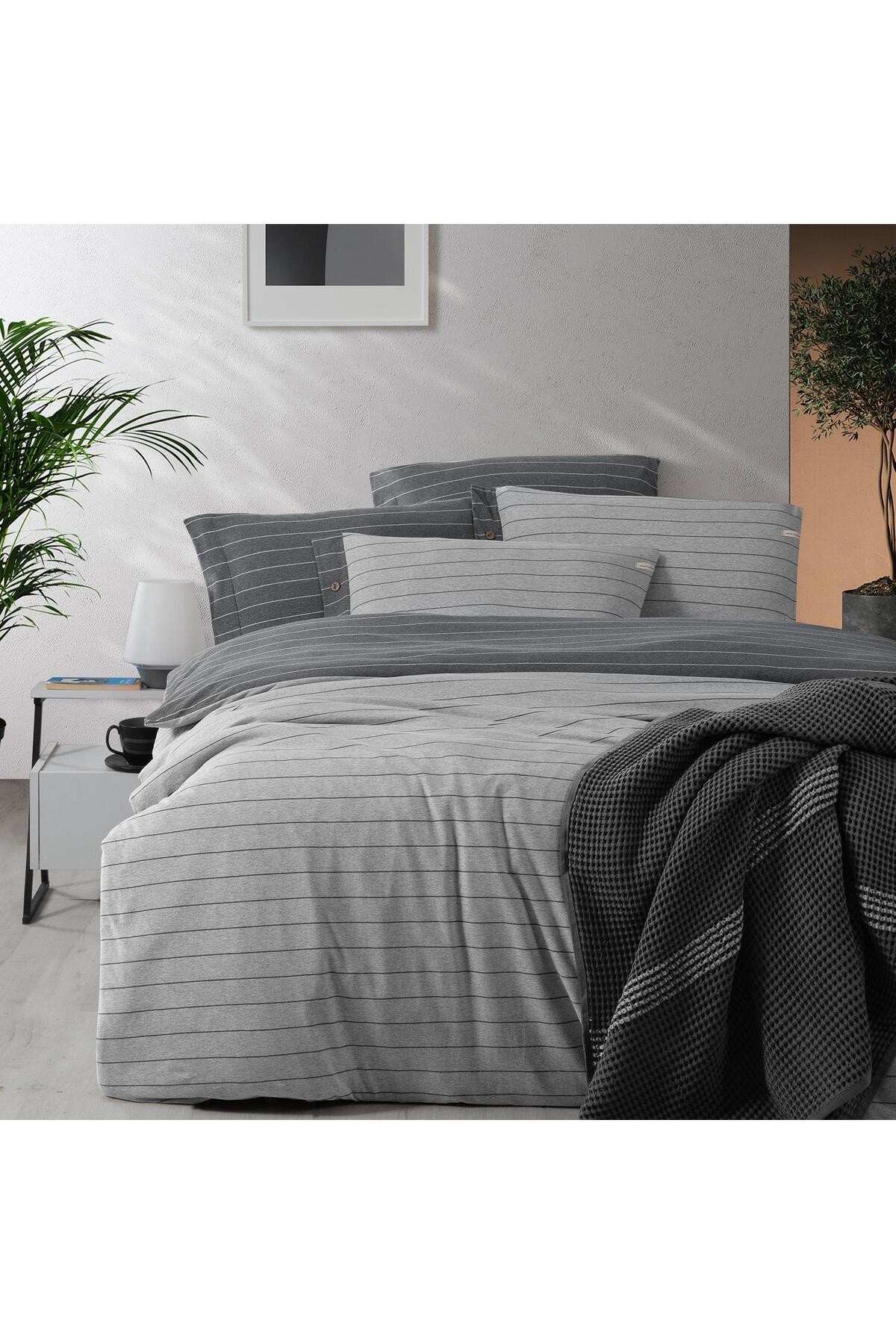 Mood Comfort Ferra Tek Kişilik Nevresim Takımı Gri