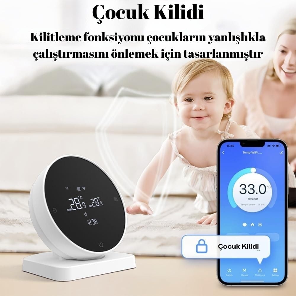 No.1 Wifi Akıllı Kablosuz Dijital Oda Termostatı