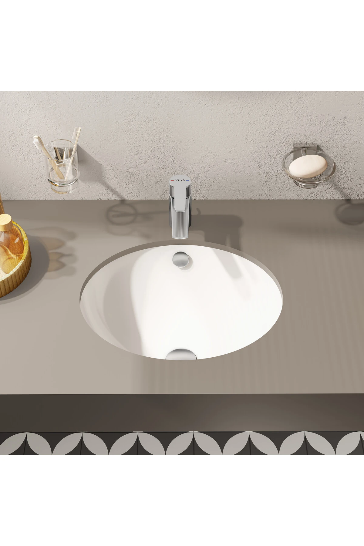 S20 6039B003-0012 Tezgah Altı Lavabo, 42 cm, Beyaz