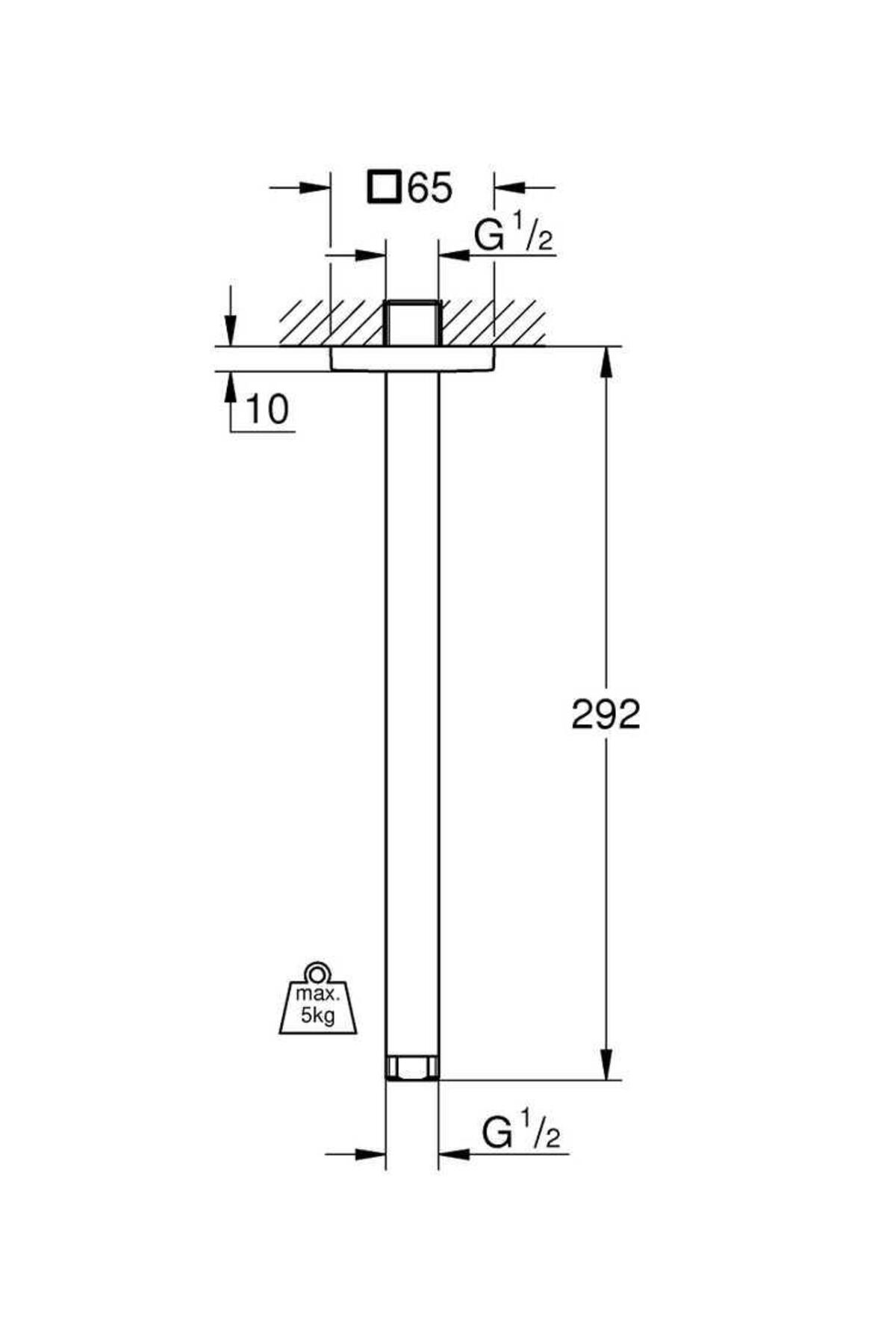 Rainshower Tepe Duşu Tavan Iniş Borusu 292 Mm - 27484000