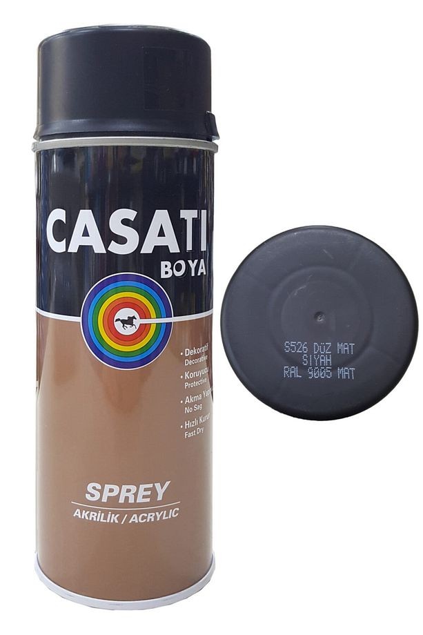 Mat Siyah Akrilik Sprey Boya Ral-9005 400 ml