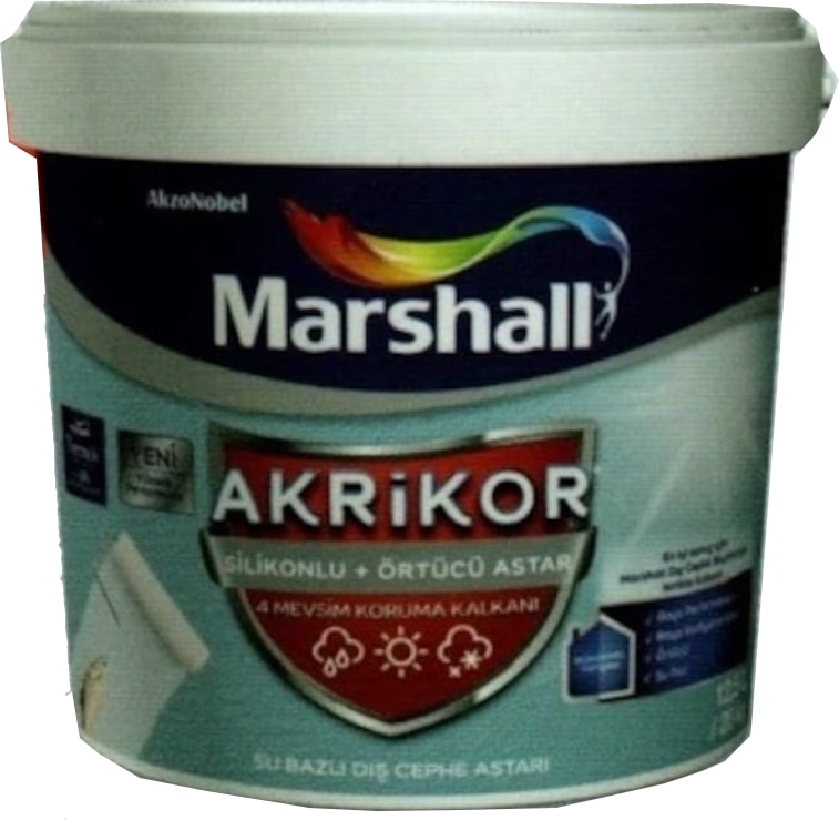Akrikor Silikonlu Örtücü Astar 2.5 lt 3.5 kg
