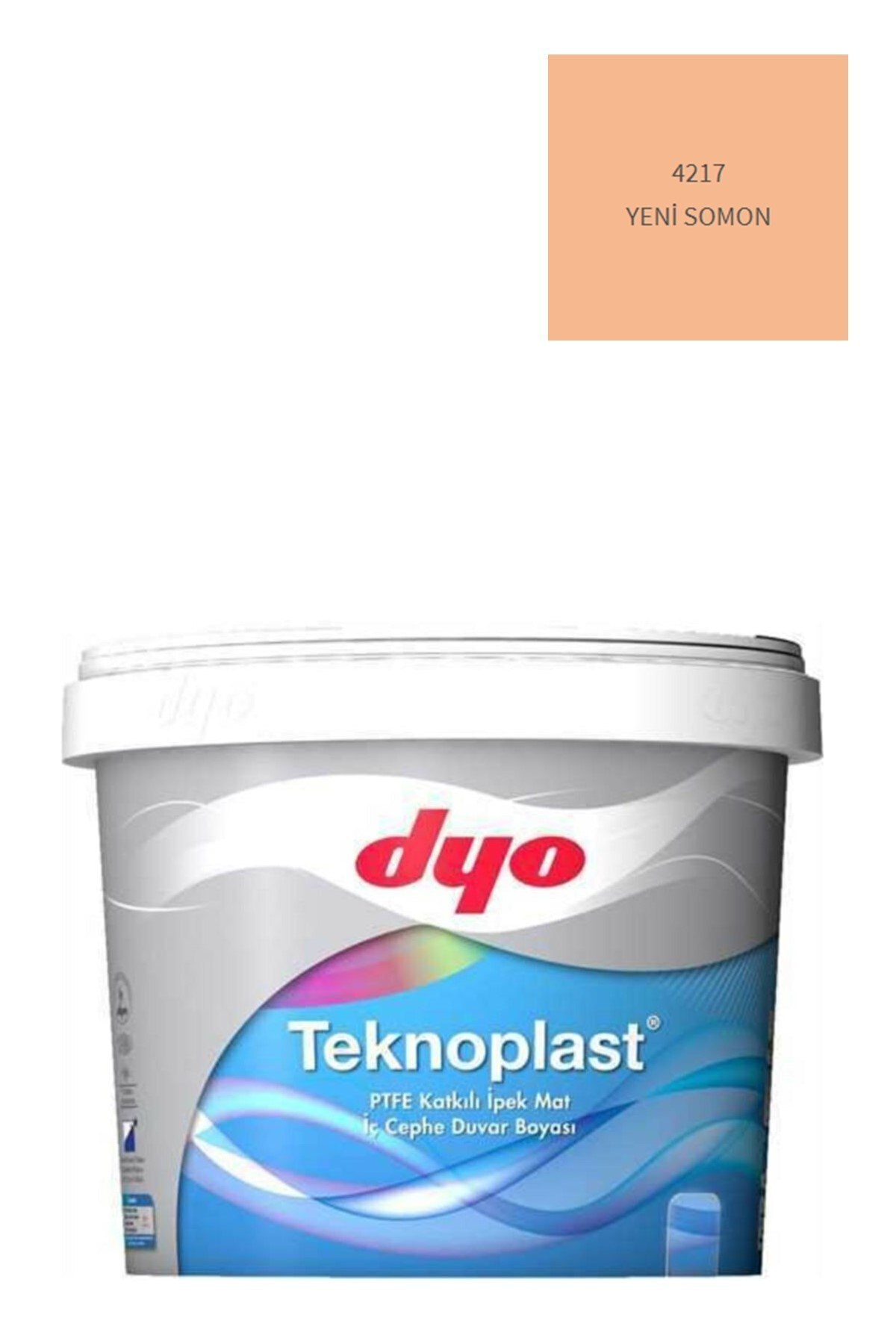 Teknoplast Teflonlu Antibakteriyel Ipek Mat Iç Cephe Duvar Boyası 4217 Yeni Somon 7,5 Lt