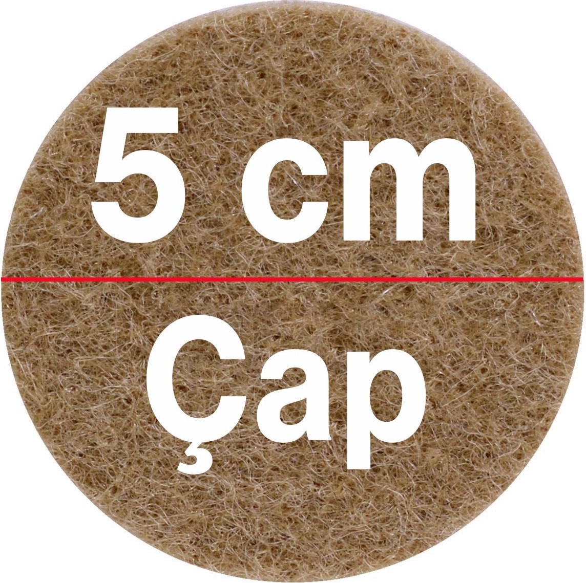 Zemin Koruyucu Keçe 50 mm Yapışkanlı (8'li Paket) Masa Sandalye Mobilya Koltuk Ayak Keçesi Yuvarlak