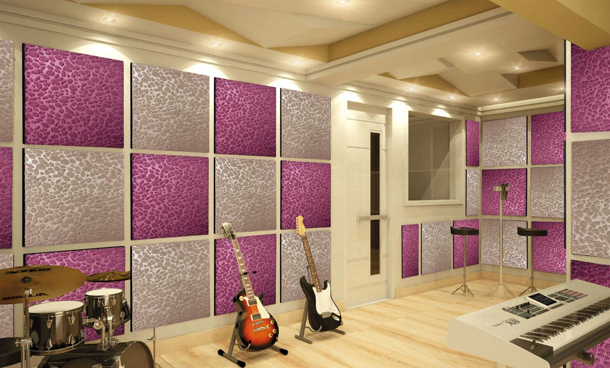 Bordo Embos Keçe Ses ve Isı Yalıtım Paneli 40 x 40 cm