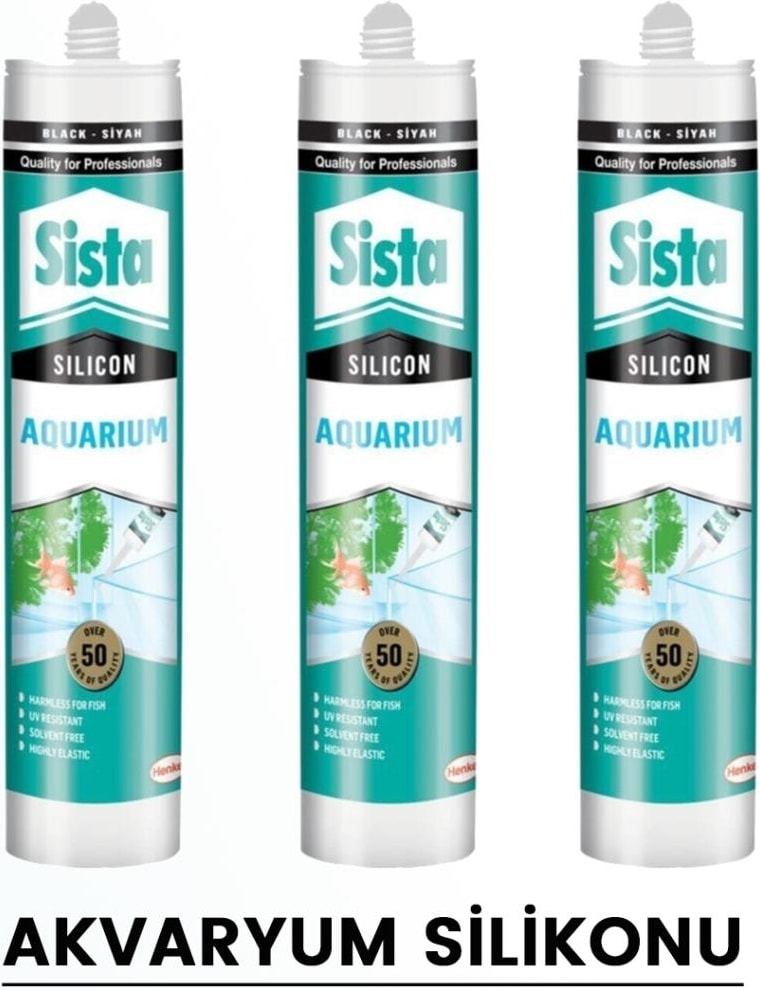 Sista Şeffaf Akvaryum Silikonu 310 ml  (3 Adet)