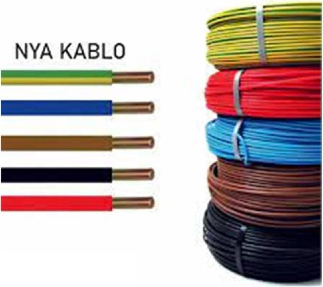 Öznur 1,5 mm Nya Kablo Tek Damar 10 Metre Kahverengi