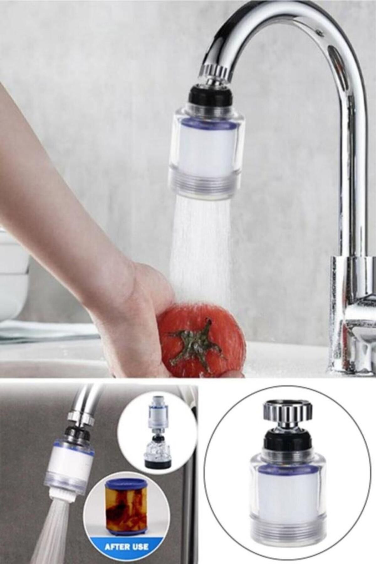 Pas Tortu Klor Kireç Önleyici Pamuk Filtreli Musluk Başlığı Su Tasarruflu Musluk Ucu Süzgeci