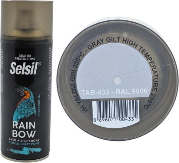 Rainbow Sprey Boya 400 ml Isı Yaldız Gri 200C