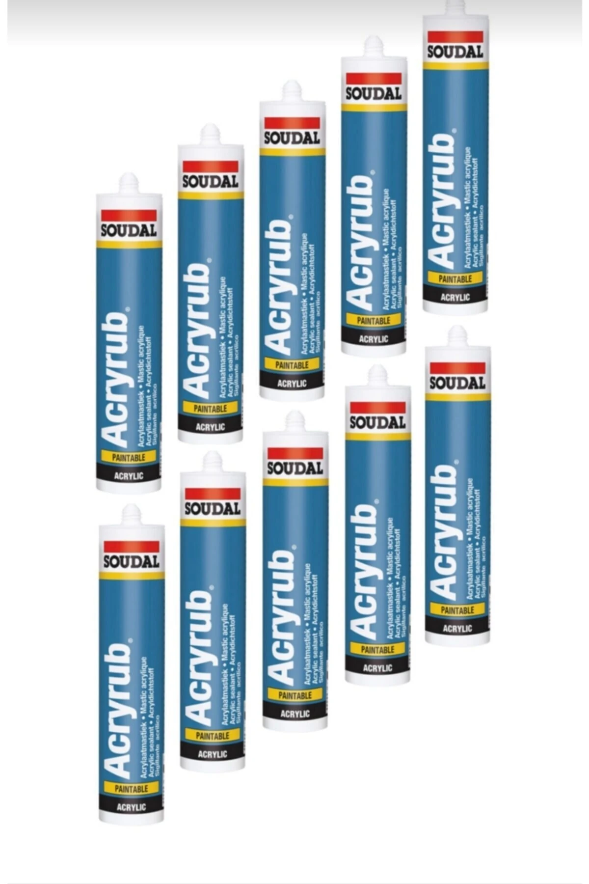 Acryrub Silikonize Mastik 500 Gr. 10' Lu Set