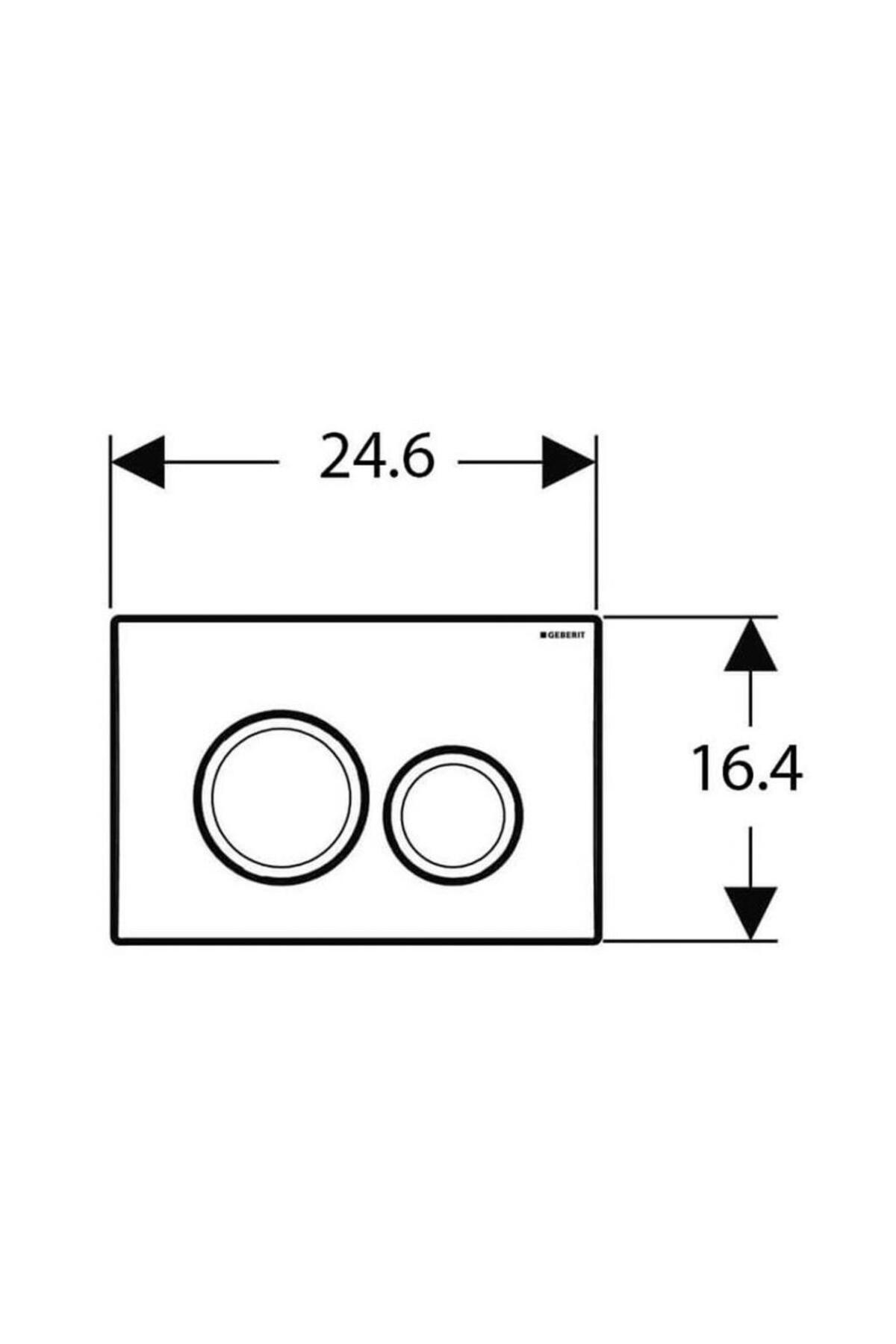 Delta20 115.127.46.1 Kumanda Paneli Çift Basmalı, Mat Krom