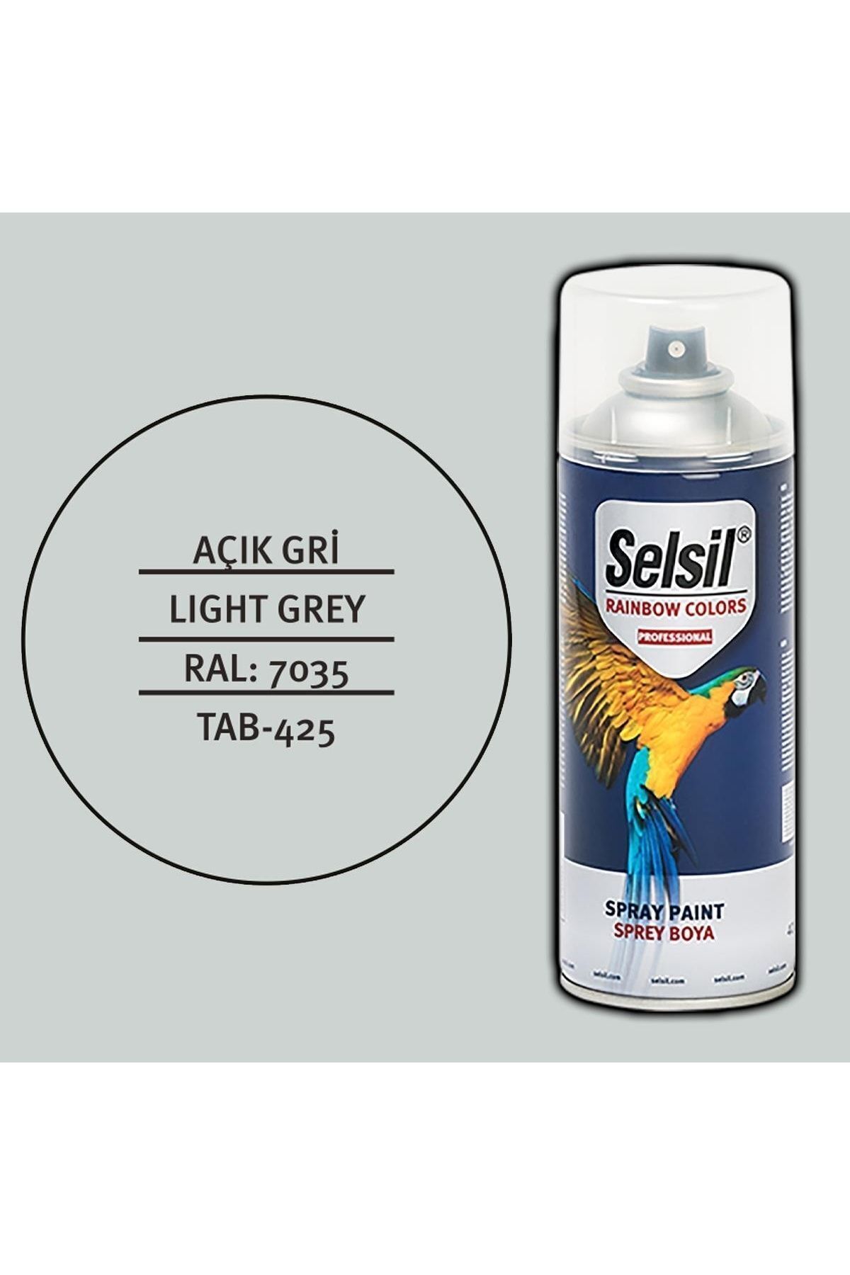 SELSİL Rainbow Sprey Boya 400ml (açık Gri - Lıght Grey)