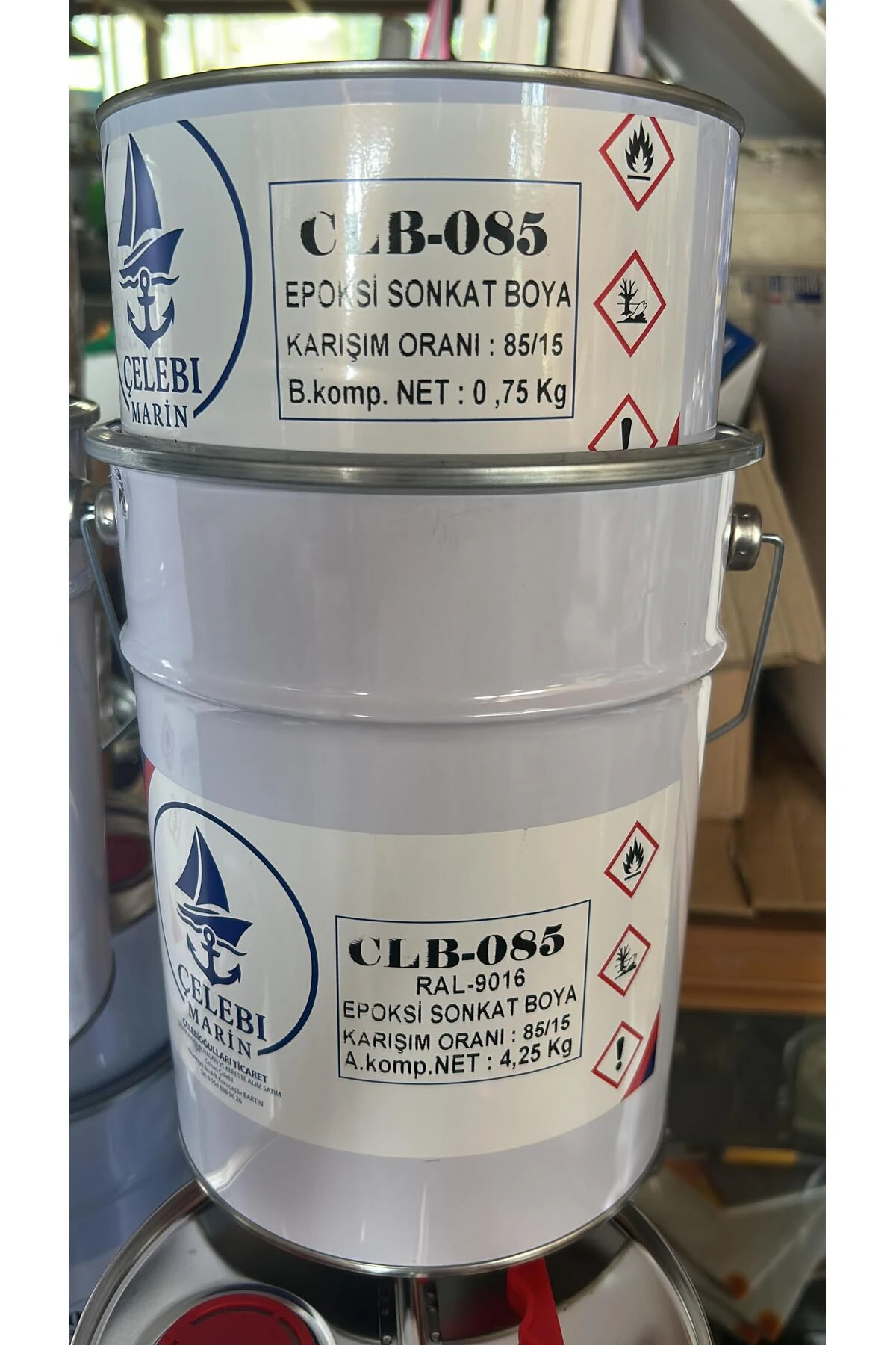 ÇELEBİ MARİN EPOKSİ SON KAT BOYA BEYAZ 5 KG