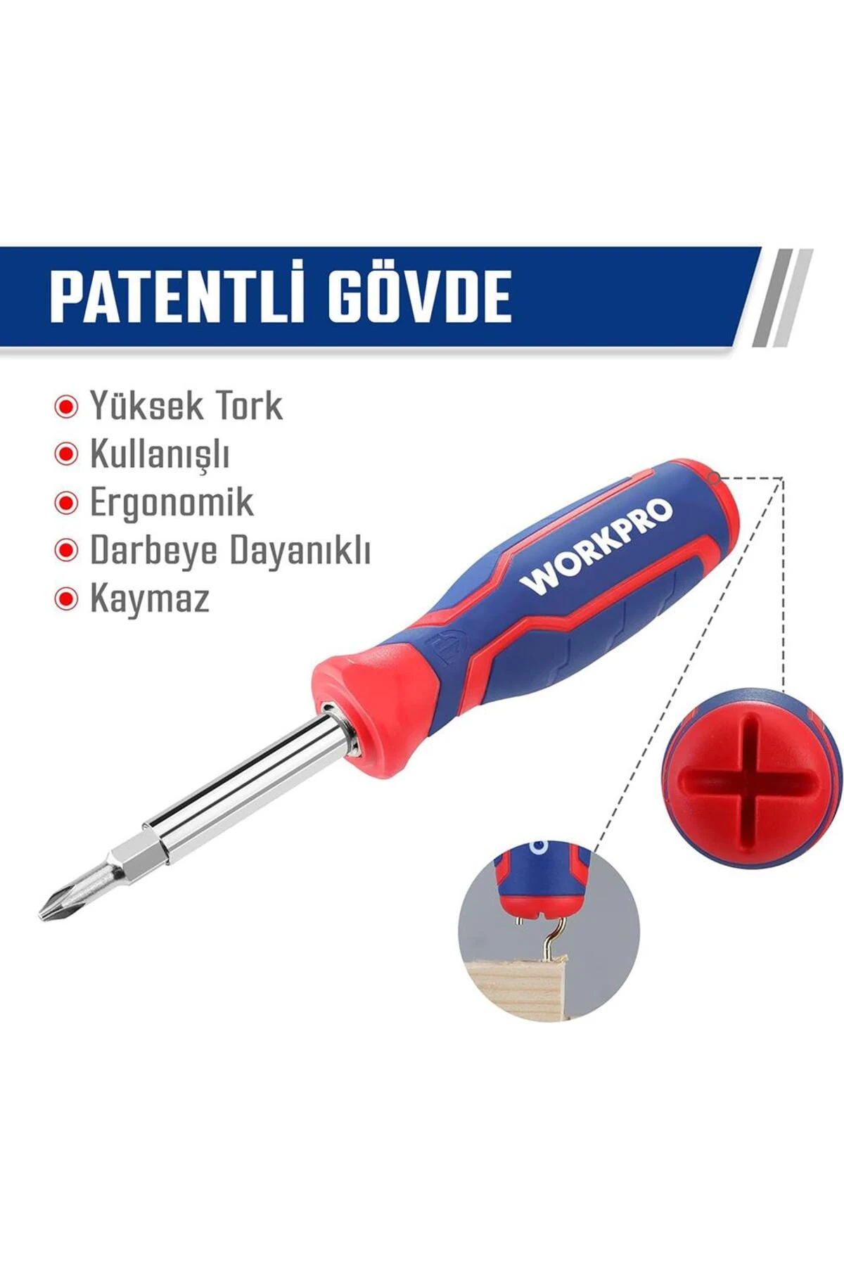 WP221306 15-IN-1 Çok Fonksiyonlu Değişken Uçlu Profesyonel Tornavida Seti + Bel Askı Kılıfı