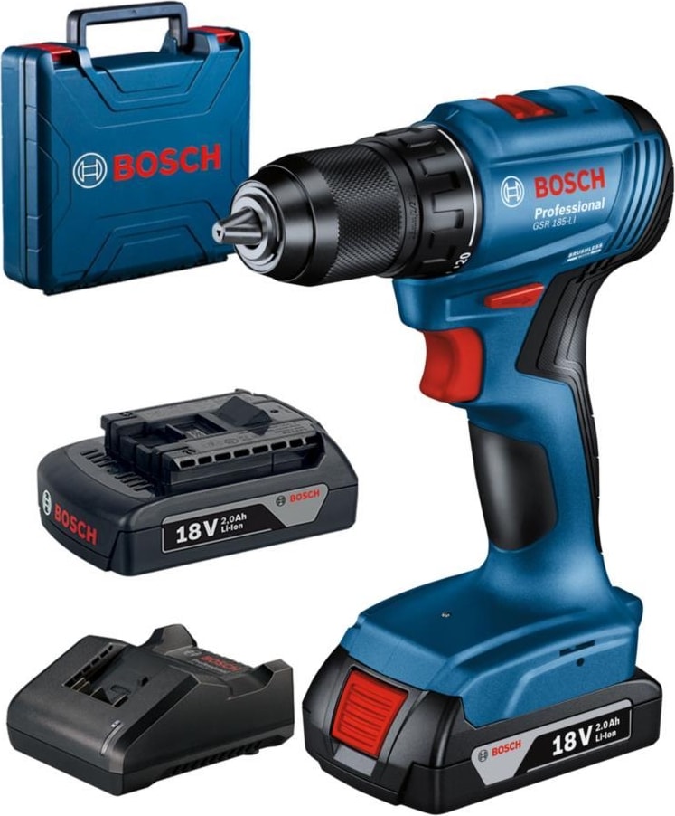 BOSCH Gsr 185 Li Akülü Delme Vidalama Matkap Çift Akülü