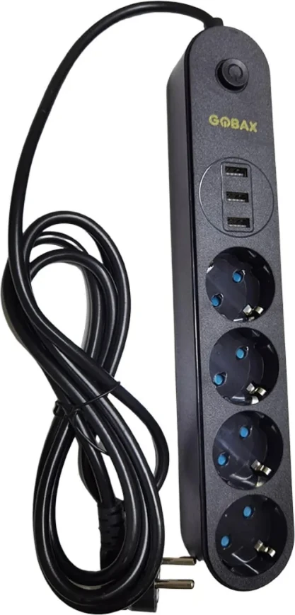 Termal Akım Korumalı Grup Priz ve 3’lü USB Şarj Aleti (5264)